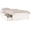 Image de vidaXL Cadre de lit avec tiroirs Blanc 75x190 cm Petit simple
