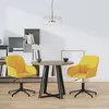 Image de vidaXL Chaises pivotantes à manger lot de 2 Jaune Velours3103384