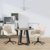 Image de vidaXL Chaises pivotantes à manger lot de 2 Crème Velours3103386