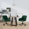 Image de vidaXL Chaises pivotantes Ã  manger lot de 2 Vert foncÃ© Velours