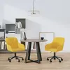 Image de vidaXL Chaises pivotantes Ã  manger lot de 2 Jaune Velours