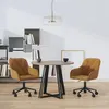 Image de vidaXL Chaises pivotantes à manger lot de 2 Marron Velours3103429