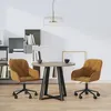 Image de vidaXL Chaises pivotantes Ã  manger lot de 2 Marron Velours