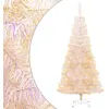 Image de vidaXL Sapin de Noël artificiel pointes iridescentes Blanc 240 cm PVC344637
