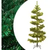 Image de vidaXL Arbre de Noël hélicoïdal pré-éclairé et support vert 180 cm PVC344651