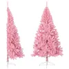 Image de vidaXL Demi sapin de Noël artificiel avec support Rose 240 cm PVC344674