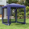 Image de vidaXL Tente de fête avec 4 parois latérales en maille Bleu 2x2 m PEHD319217