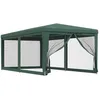 Image de Vidaxl Tente De FÃªte Avec 4 Parois LatÃ©rales En Maille Vert 3x6 M Pehd