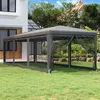 Image de vidaXL Tente de fête avec 8 parois latérales en maille Anthracite 3x9m319244