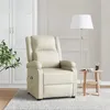 Image de vidaXL Fauteuil de massage Crème Similicuir344182