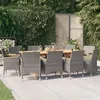 Image de vidaXL Ensemble à manger de jardin 11 pcs avec coussins Gris