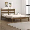Image de vidaXL Cadre de lit Marron miel Bois de pin massif 200x200 cm