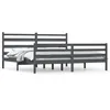 Image de vidaXL Vidaxl Cadre De Lit Bois De Pin Massif 200x200 Cm Gris