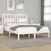 Image de vidaXL Cadre de lit sans matelas blanc bois de pin massif 160x200 cm3103944