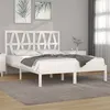 Image de vidaXL Cadre de lit Blanc Bois de pin massif 120x200 cm
