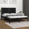 Image de vidaXL Cadre de lit sans matelas noir 140x190 cm bois de pin massif3104397