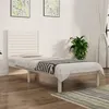 Image de vidaXL Cadre de lit Blanc Bois massif 75x190 cm Petit simple