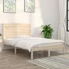 Image de vidaXL Cadre de lit bois massif 120x190 cm petit double