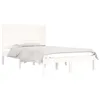 Image de vidaXL Cadre de lit Blanc Bois massif 140x190 cm