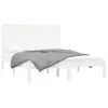 Image de vidaXL Cadre de lit Blanc Bois massif 140x200 cm