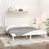 Image de vidaXL Cadre de lit Blanc Bois massif 180x200 cm Super King