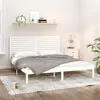 Image de vidaXL Cadre de lit Blanc Bois massif 180x200 cm Super King