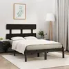 Image de vidaXL Cadre de lit Noir Bois massif 140x190 cm