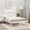 Image de vidaXL Cadre de lit Blanc Bois massif 120x200 cm