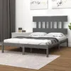 Image de vidaXL Cadre de lit sans matelas gris 200x200 cm bois massif3104760