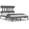 Image de vidaXL Cadre de lit Gris Bois massif 200x200 cm