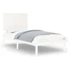 Image de vidaXL Cadre de lit Blanc Bois de pin massif 90x200 cm