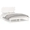 Image de vidaXL Cadre de lit Blanc 140x190 cm Bois massif