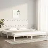 Image de vidaXL Cadre de lit Blanc 200x200 cm Bois massif