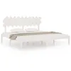 Image de vidaXL Cadre de lit Blanc 200x200 cm Bois massif
