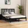Image de vidaXL Cadre de lit sans matelas noir bois de pin massif 140x190 cm3105144