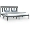 Image de vidaXL Cadre de lit Gris Bois massif 200x200 cm