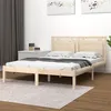 Image de vidaXL Cadre de lit bois massif 120x190 cm petit double