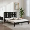Image de vidaXL Cadre de lit sans matelas noir 140x190 cm bois de pin massif3105584