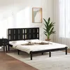 Image de vidaXL Cadre de lit sans matelas noir 150x200 cm bois massif3105609
