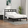 Image de vidaXL Cadre de lit sans matelas noir bois massif 140x190 cm3105779