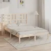 Image de vidaXL Cadre de lit bois massif 120x190 cm petit double
