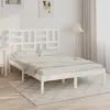 Image de vidaXL Cadre de lit sans matelas blanc bois massif 120x200 cm3105946