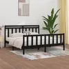 Image de vidaXL Cadre de lit sans matelas noir bois massif de pin 200x200 cm3107052