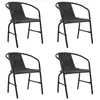 Image de vidaXL Chaises de jardin lot de 4 Rotin plastique et acier 110 kg3107703