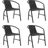 Image de Vidaxl Chaises De Jardin 4 Pcs Rotin Plastique Et Acier 110 Kg