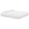 Image de vidaXL Cadre de lit blanc bois massif 180x200 cm super king