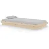 Image de vidaXL Cadre de lit Bois massif 90x190 cm Simple