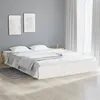 Image de vidaXL Cadre de lit Blanc Bois massif 150x200 cm Très grand