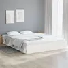 Image de vidaXL Cadre de lit sans matelas blanc bois massif 140x200 cm820043