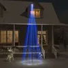 Image de vidaXL Sapin de Noël sur mât de drapeau 732 LED Bleues 500 cm